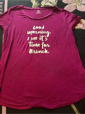 Secret Treasures Magenta Short-Sleeve Graphic Tee